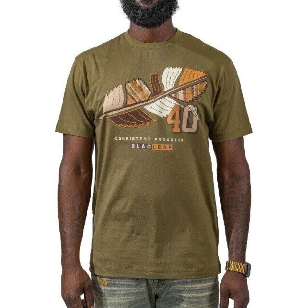 Men`s BLAC CONSISTENT PROGRESS PATCHWORK LEAF Bra… - image 1